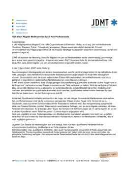 Fact Sheet Abgabe Medikamente durch Betriebssanit&auml;t