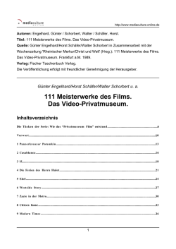 111 Meisterwerke des Films. Das Video