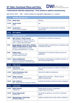 3F-Talks: Functional Fibres and Films