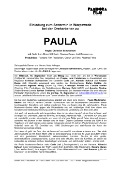 Presse- und Fototermin am Set von "Paula" [PDF