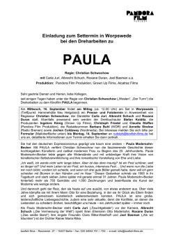 Presse- und Fototermin am Set von "Paula" [PDF