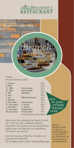 Brunch - Hotel am Bruchsee