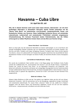 Havanna – Cuba Libre - Roncalli`s Apollo Varieté
