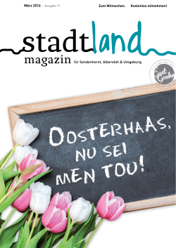 stadtland magazin März 2016