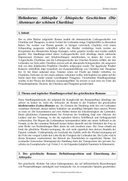 Heliodorus: Aithiopika / &Auml;thiopische Geschichten (Die Abenteuer der