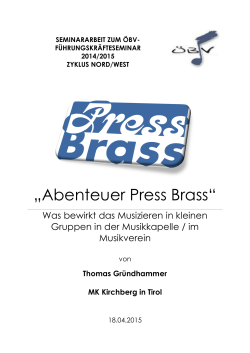 Abenteuer Press Brass - Österreichischer Blasmusikverband