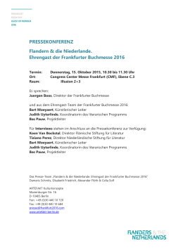 Pressemappe: Ehrengast Frankfurter Buchmesse 2016