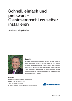 Glasfaseranschluss selber installieren