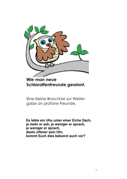 Eine kleine Broschüre zur Weiter