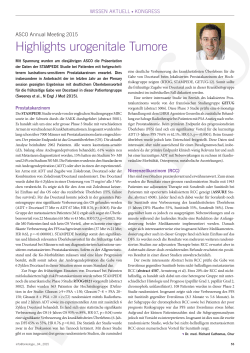 Highlights urogenitale Tumore