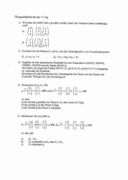 Übungsaufgaben für den 11.Tag
