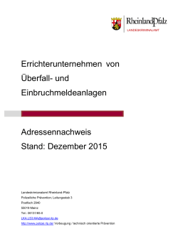 Errichterunternehmen von Überfall - Polizei Rheinland