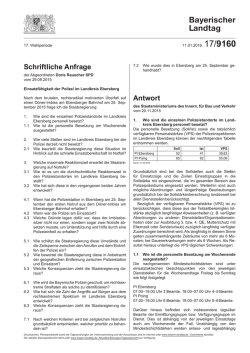 Schriftliche Anfrage - Bayerischer Landtag