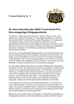Pressemitteilung Nr. 9 30 Jahre Internationaler - Truck-Grand-Prix