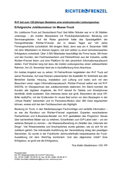 Erfolgreiche Jubiläumstour im Messe-Truck