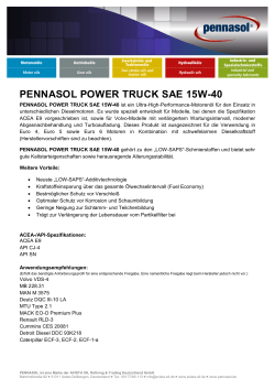 pennasol power truck sae 15w-40