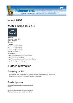 bauma 2016 MAN Truck & Bus AG Further information