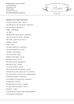 PDF Musikvorschläge - Bestattungshaus Pietät Koeppen