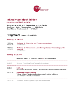 inklusiv politisch bilden - Bundeszentrale für politische Bildung