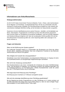 Informationen zum Ankunftsnachweis