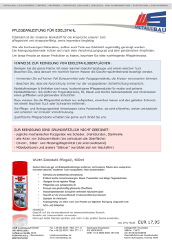 Edelstahlpflege - W&ouml;lfl & Schnaubelt GmbH