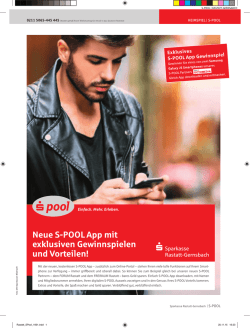 S-POOL App - Sparkasse Rastatt