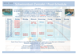 Schwimmbad-Zeittafel / Pool
