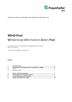 WInD-Pool Windenergie-Informations-Daten-Pool