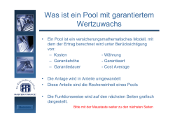 Was ist ein Pool mit garantiertem Wertzuwachs