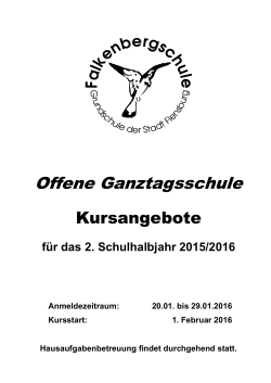 Kursbeschreibungen - Falkenbergschule Flensburg