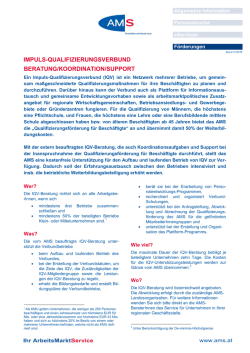 Impuls-Qualifizierungsverbund - Beratung/Koordination/Support