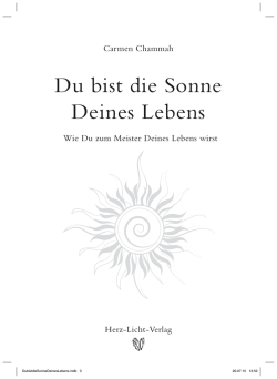 Du bist die Sonne Deines Lebens - Herz-Licht