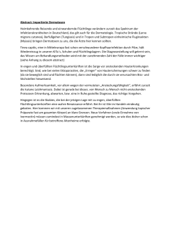 Importierte Dermatosen von Dr. Dieter Reinel