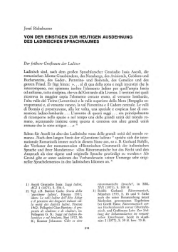Josef Richebuono VON DER EINSTIGEN ZUR HEUTIGEN