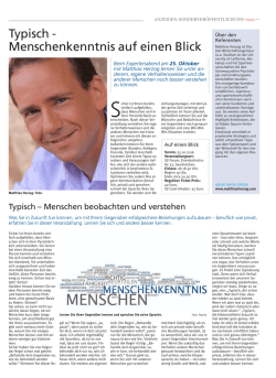 i Typisch - Menschenkenntnis auf einen Blick
