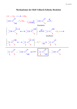 Mechanismus der Hell-Volhard-Zelinsky-Reaktion