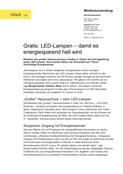 Gratis: LED-Lampen – damit es energiesparend hell wird