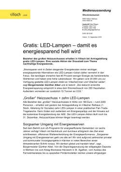 Gratis: LED-Lampen &ndash; damit es energiesparend hell wird