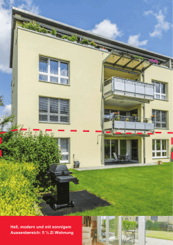 Hell, modern und mit sonnigem Aussenbereich: 5 &frac12;