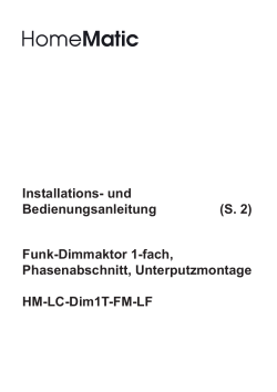 Installations- und Bedienungsanleitung (S. 2) Funk