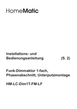 Installations- und Bedienungsanleitung (S. 2) Funk