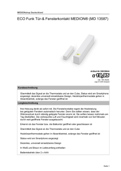 ECO Funk T&uuml;r-& Fensterkontakt MEDION&reg; (MD 13587)