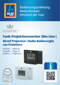 Funk-Projektionswecker Slim Line