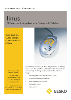 PC-Maus mit eingebautem Freisprech-Telefon