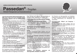 Gebrauchsinformation Passedan Tropfen