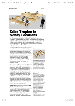 20 Minuten Online - Edler Tropfen in trendy Locations