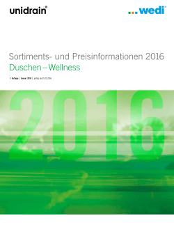 Preisliste Duschen – Wellness 2016 (DE)