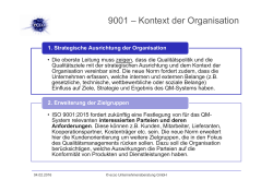 9001 – Kontext der Organisation - ecco ecology + communication
