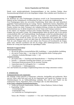 Interne Organisation und Motivation
