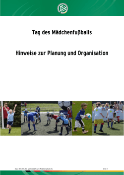 Hinweise zur Planung und Organisation